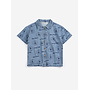 Bobo Choses - Pickle the dog all over denim shirt - Prussian blue