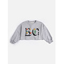 Bobo Choses - Spring letters cropped sweatshirt - Heather grey