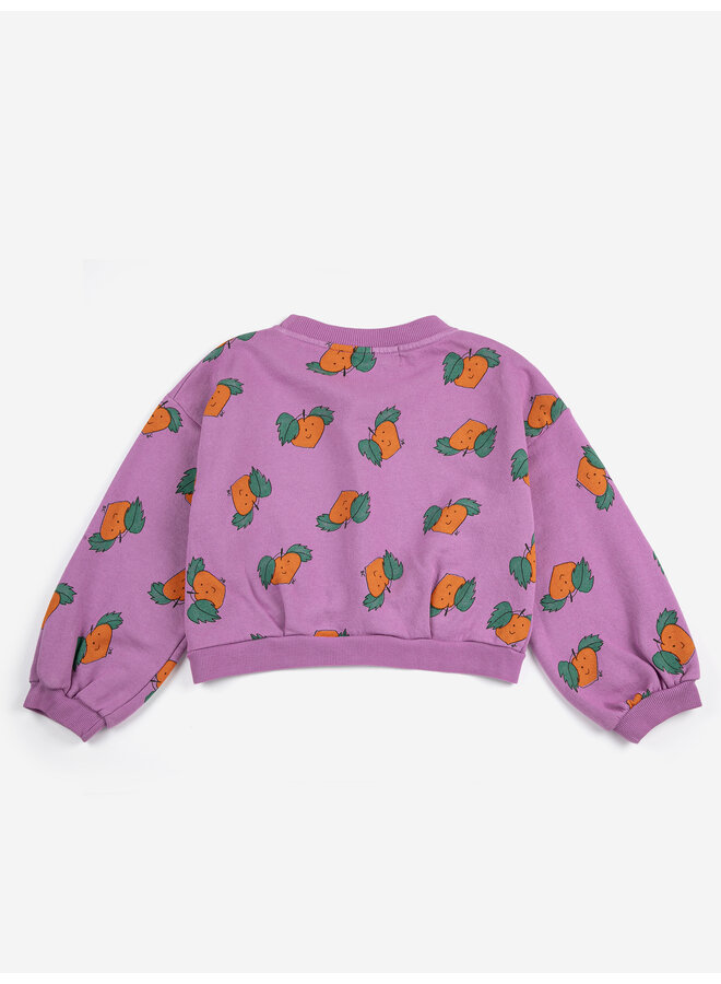 Bobo Choses - Tangerine all over cropped sweatshirt - Purple