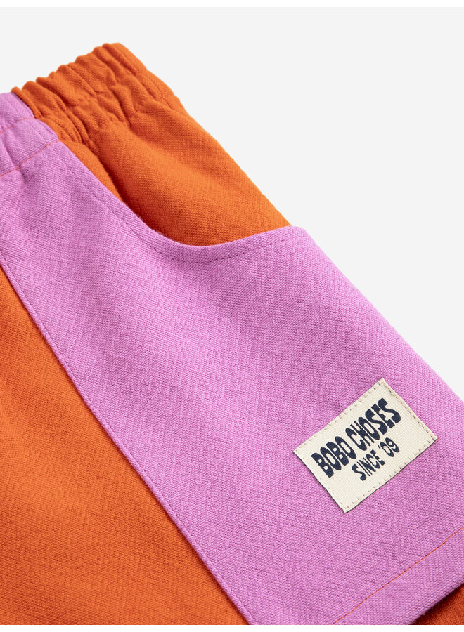 Bobo Choses - Bobo Choses color block woven shorts - Orange