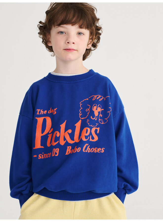 Bobo Choses - Pickles the dog sweatshirt - Midnight blue