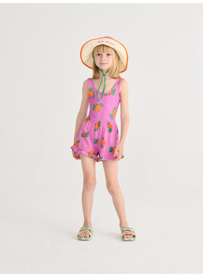 Bobo Choses - Tangerine all over ruffled shorts - Purple