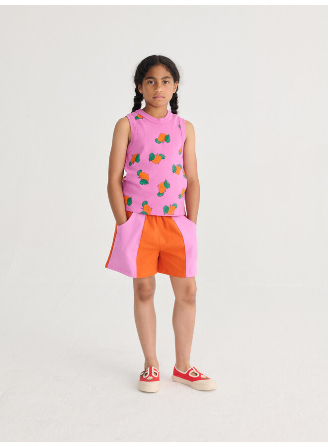 Bobo Choses - Bobo Choses color block woven shorts - Orange