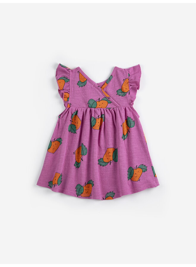 Bobo Choses - Tangerine all over ruffled dress - Fuchsia