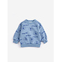 Bobo Choses - Pickles the dog all over sweatshirt - Prussian blue