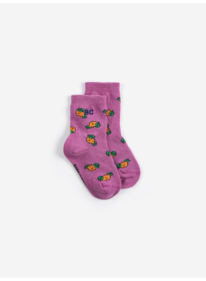 Bobo Choses - Tangerine all over short socks - Purple