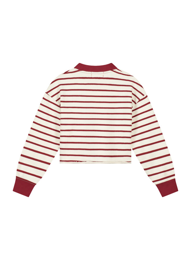 Charlie Petite - Lux sweater - Stripes bordeaux/ecru