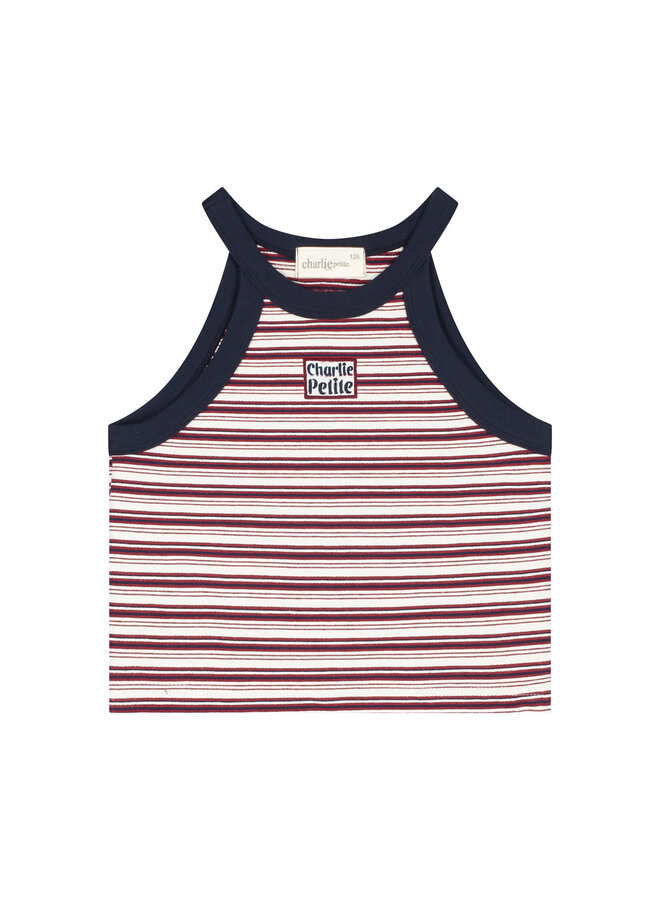 Naylee singlet - Stripes bordeaux/navy/ecru