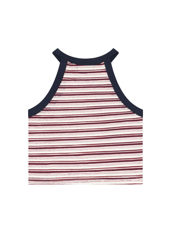 Charlie Petite - Naylee singlet - Stripes bordeaux/navy/ecru