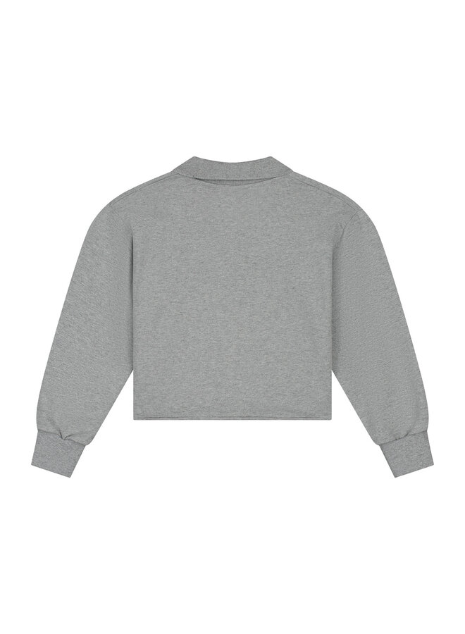 Charlie Petite - Pixy polo sweater - Grey melange