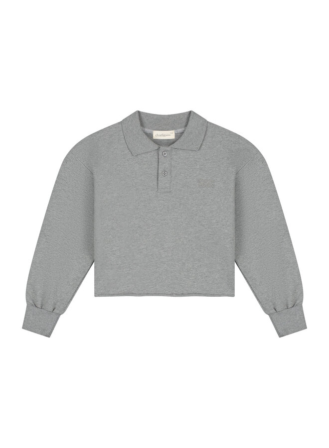 Charlie Petite - Pixy polo sweater - Grey melange