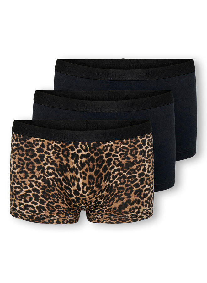 Lola 3-pack logo hipster – Black/Leo