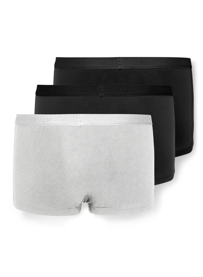 Kids Only - Lola 3-pack logo hipster – Super light grey melange