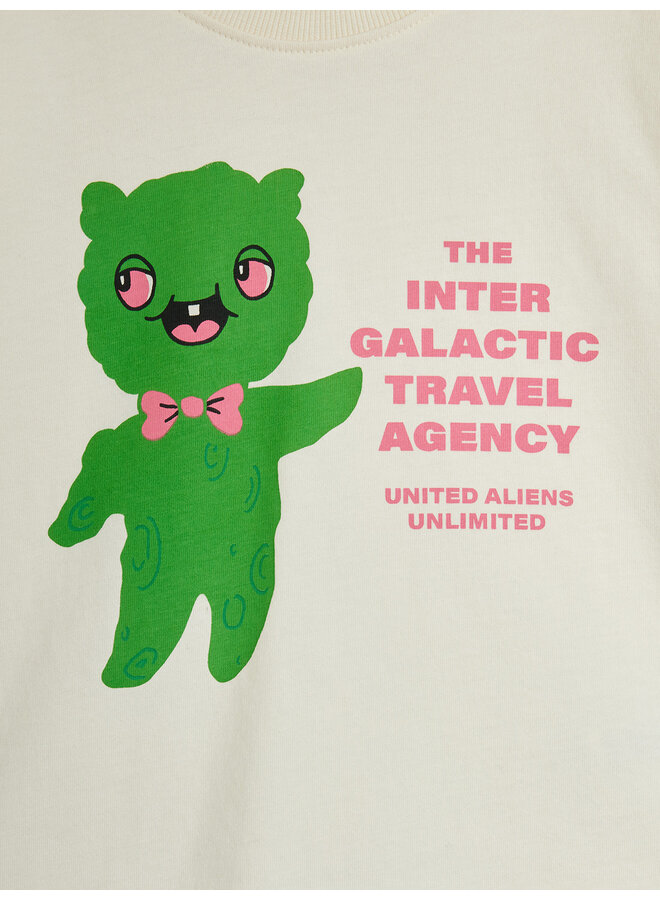 Mini Rodini - Alien travel agency sp ss tee - Off-white