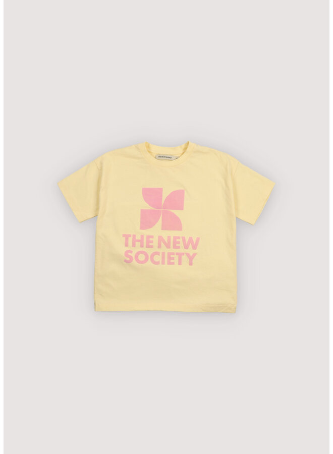 The New Society - TNS logo t-shirt - Soft lemon