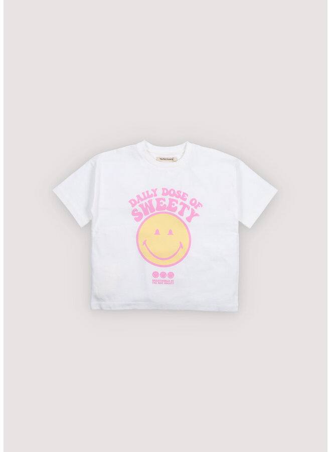 Smiley t-shirt - Pure cloud