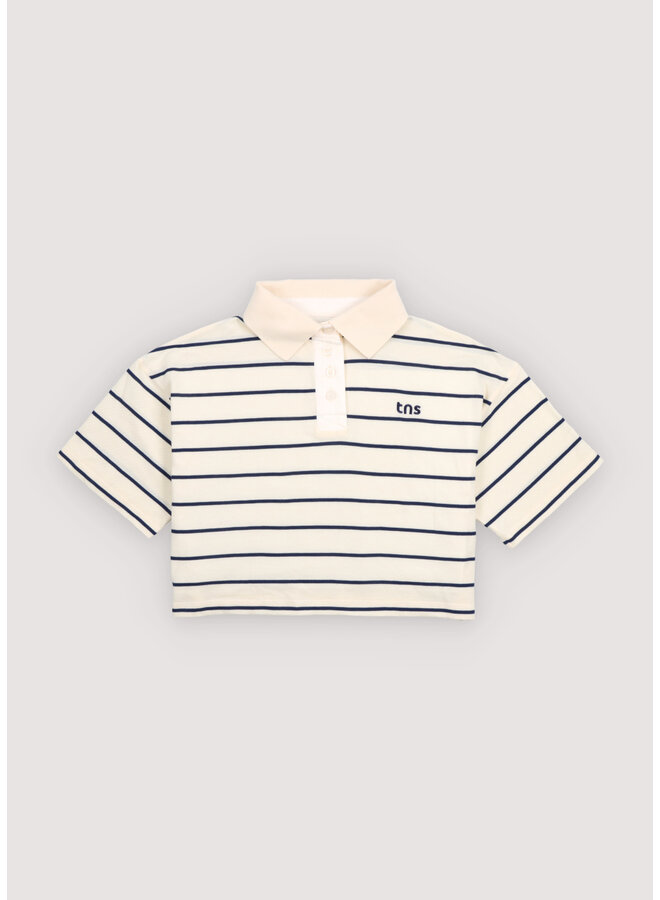 The New Society - Acacia polo - Ecru stripes