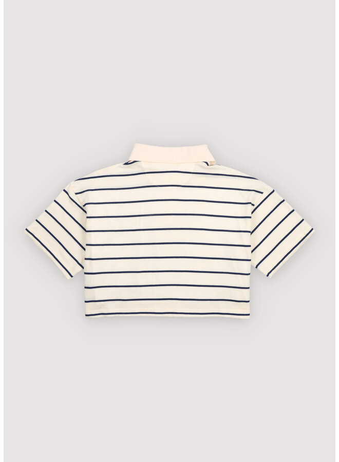 The New Society - Acacia polo - Ecru stripes