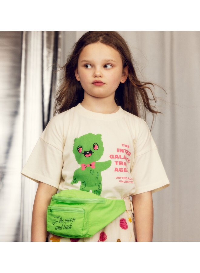 Mini Rodini - Alien travel agency sp ss tee - Off-white