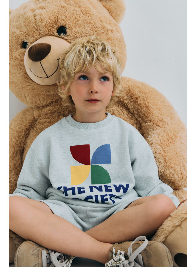 The New Society - TNS logo sweatshirt - Light grey melange