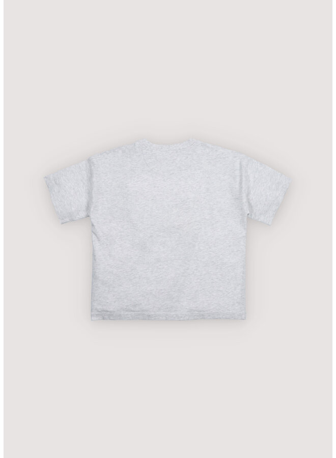 The New Society - TNS logo t-shirt - Light grey melange