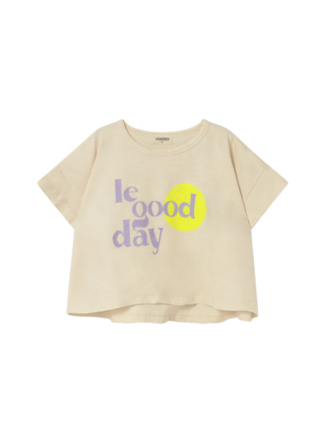 Cozmo - Aura print t-shirt le good day - Ivory