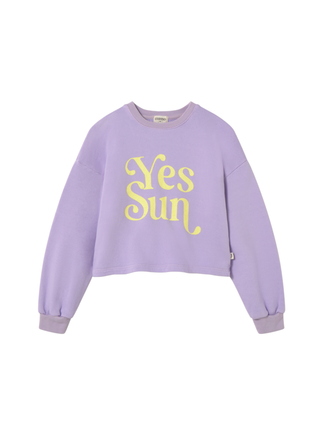 Vega print puffed sweatshirt - Lavender
