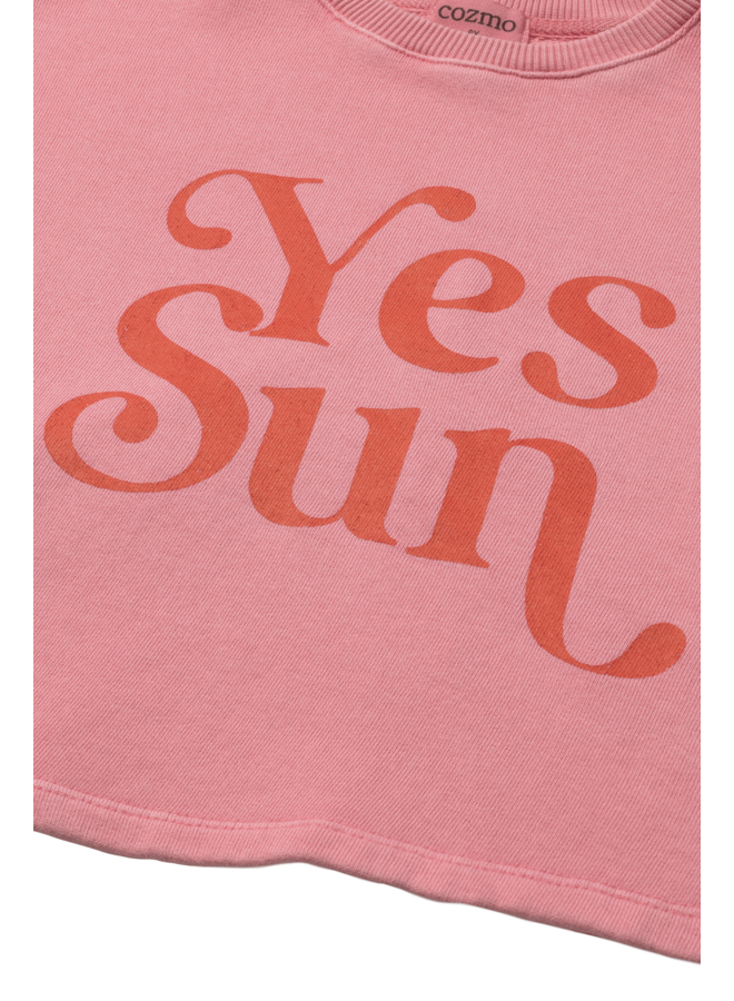 Cozmo - Vega print puffed sweatshirt - Candy pink