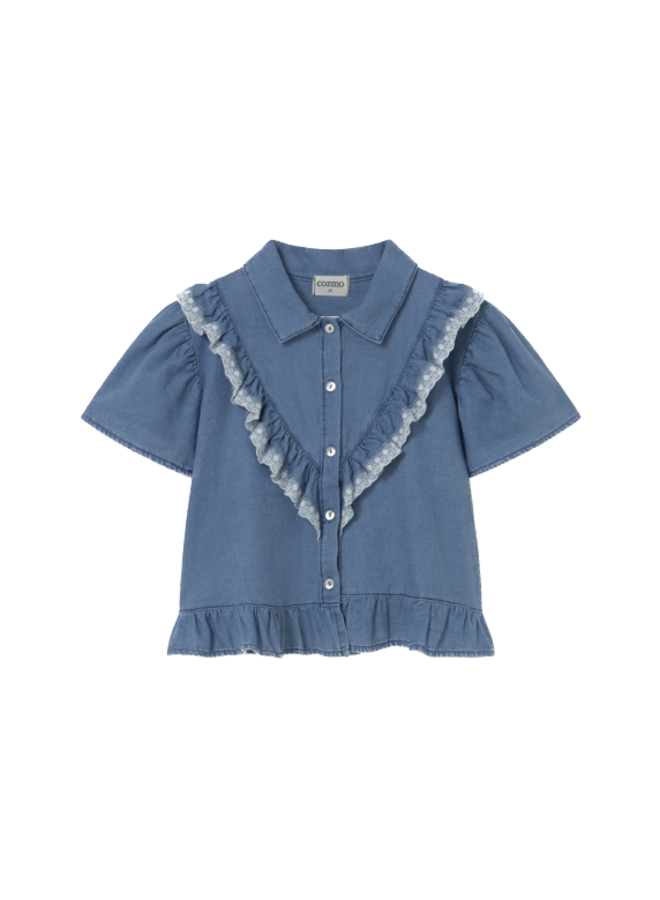 Cozmo - Hazel denim blouse - Blue