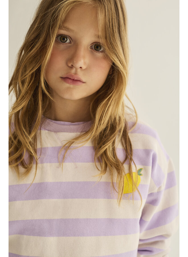 Cozmo - Dan striped sweatshirt - Lavender