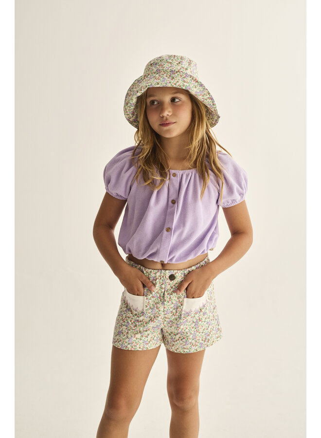 Cozmo - Rose floral twill shorts - Multi