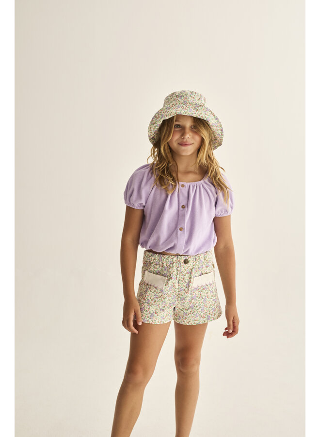 Cozmo - Rose floral twill shorts - Multi