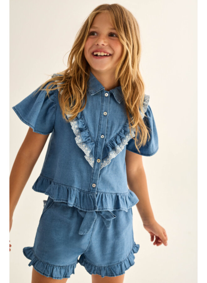 Cozmo - Hazel denim blouse - Blue