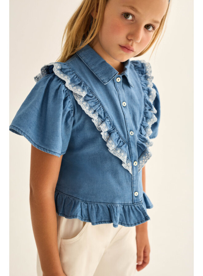 Cozmo - Hazel denim blouse - Blue