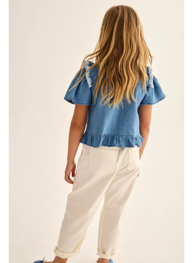 Cozmo - Hazel denim blouse - Blue