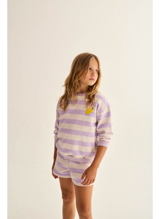 Cozmo - Dan striped sweatshirt - Lavender