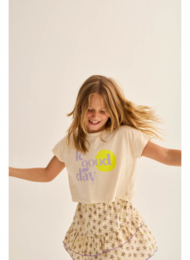 Cozmo - Aura print t-shirt le good day - Ivory