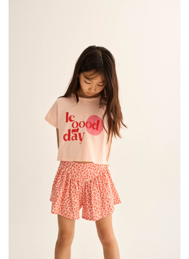 Cozmo - Aura print t-shirt le good day - Cloud pink