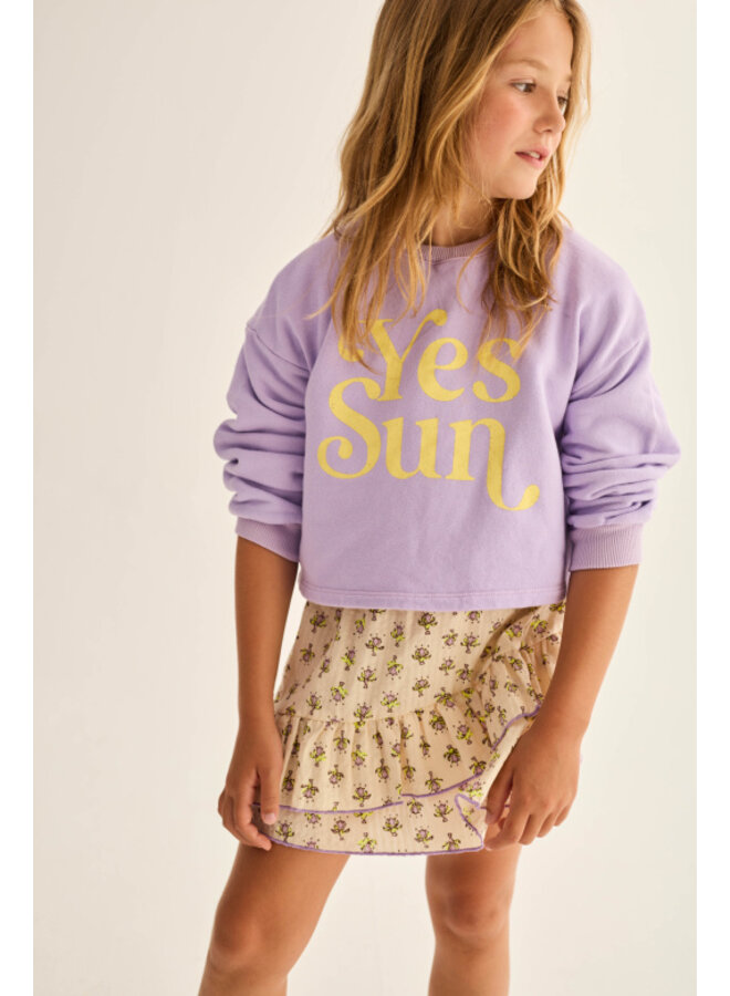 Cozmo - Vega print puffed sweatshirt - Lavender