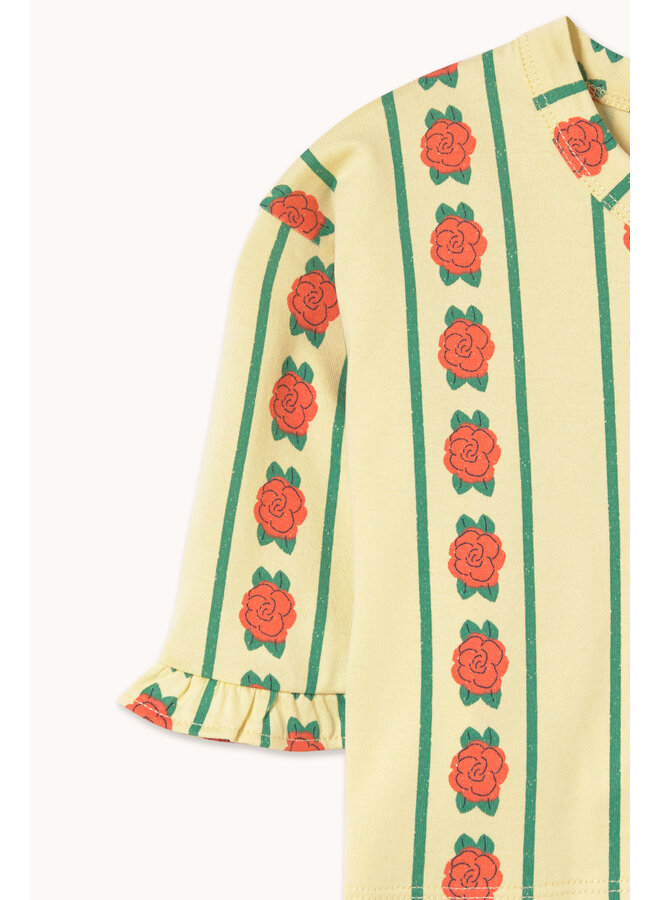 Tiny Cottons - Rose pattern crop tee