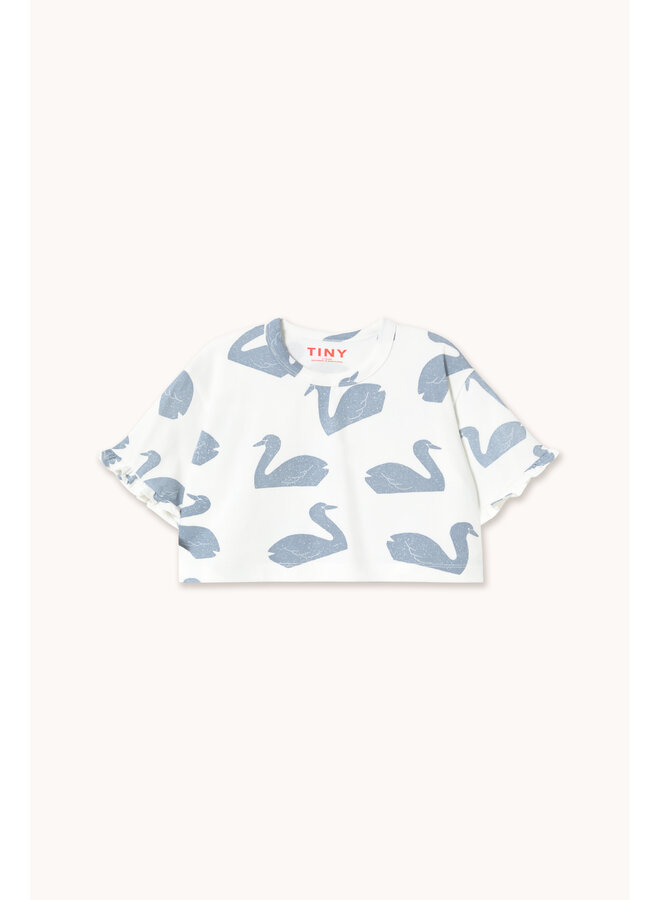 Big swans knitted crop tee