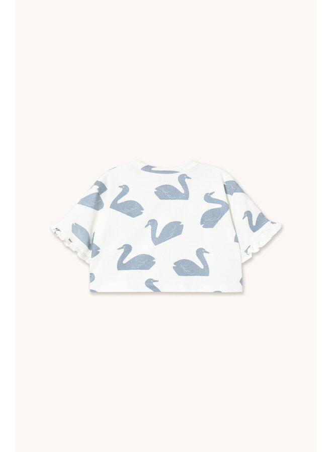 Tiny Cottons - Big swans knitted crop tee