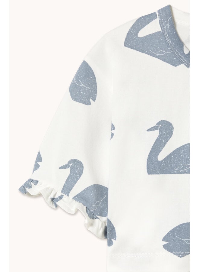 Tiny Cottons - Big swans knitted crop tee