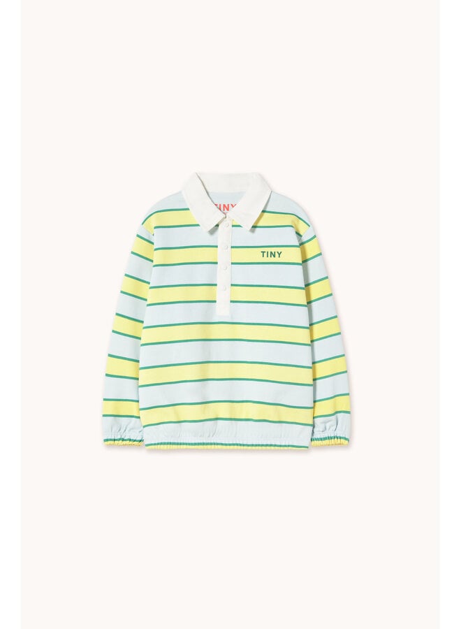 Retro stripes polo sweatshirt