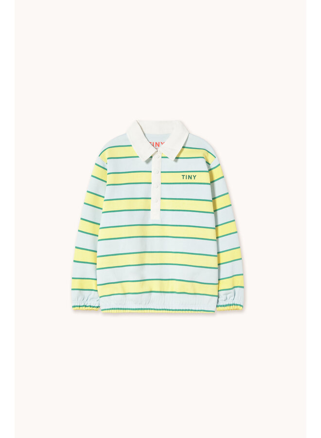 Tiny Cottons - Retro stripes polo sweatshirt