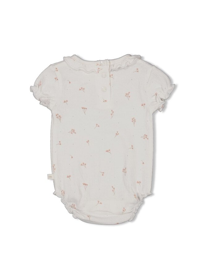 Feetje - Romper crinkle AOP - Delicate Flower - Offwhite