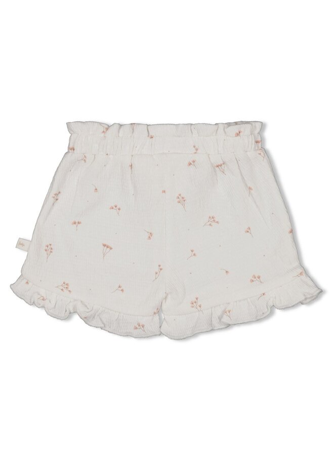 Feetje - Short crinkle ruches AOP - Delicate Flower - Offwhite