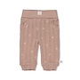 Feetje - Broek pointelle rib AOP - Delicate Flower - Taupe