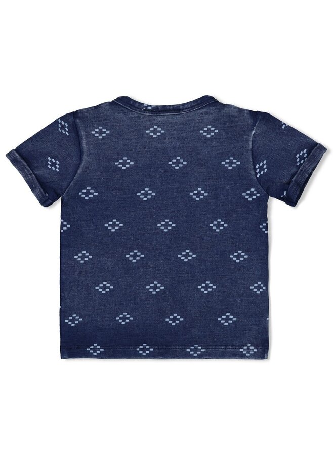 Feetje - T-shirt AOP - Sssiesta - Indigo