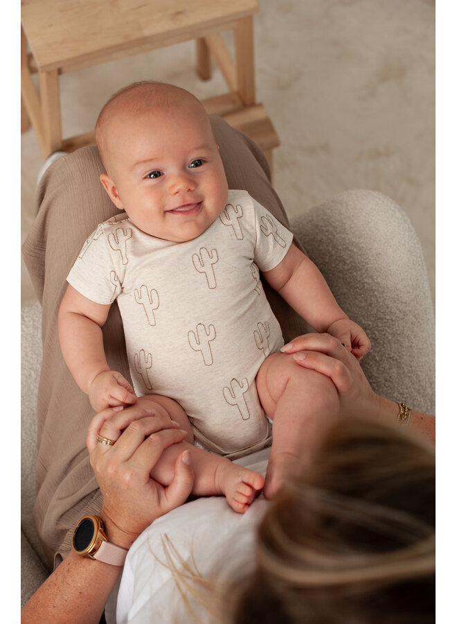 Feetje - Romper AOP - Sssiesta - Offwhite melange